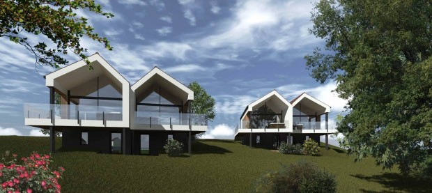 Cserszegtomajon �j �p�t�s� csal�di h�z n�gy apartmannal elad�