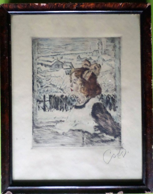 Cs�k Istv�n: Z�z� az ablakban (r�zkarc)