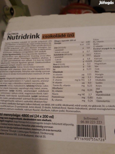 Csokis nutridrink -48% 5000 ft a kartonr