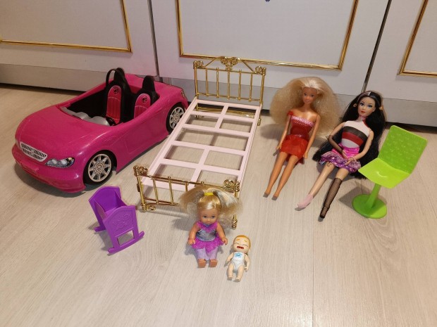 Csomag: Barbie aut barbi babk gy blcs szk