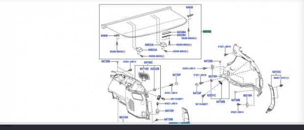 Csomagt�r rol� LEXUS RX300 2016-2021 64910-48141CO/PN elad�