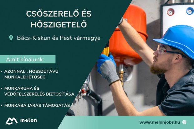 Csőszerelő és hőszigetelő
