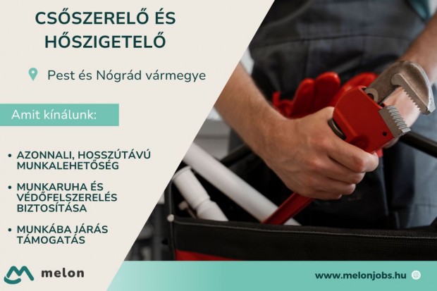 Csőszerelő és hőszigetelő
