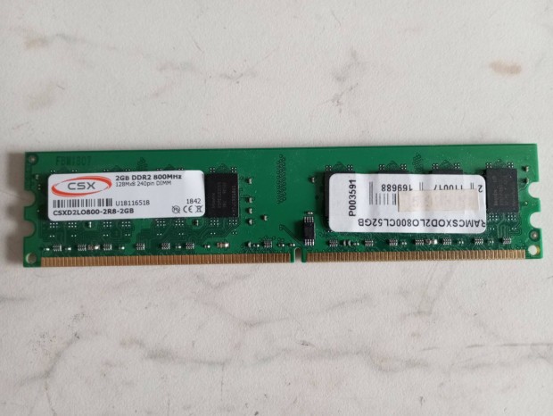 Csx 2 GB DDR2 800 MHZ tesztelt RAM asztali gpbe!