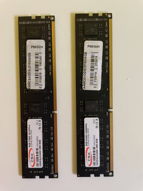 Csx 2x8 gb DDR3 1600MHz ram