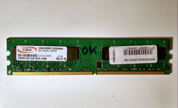 Csx DDR2 533MHz 1GB RAM (Ver.1) teszteletlen