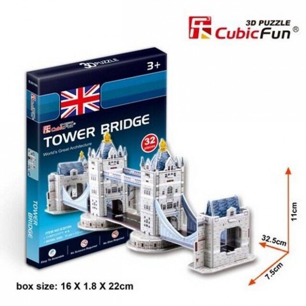 Cubicfun 3D Puzzle - Tower Bridge (32db-os) (0902)