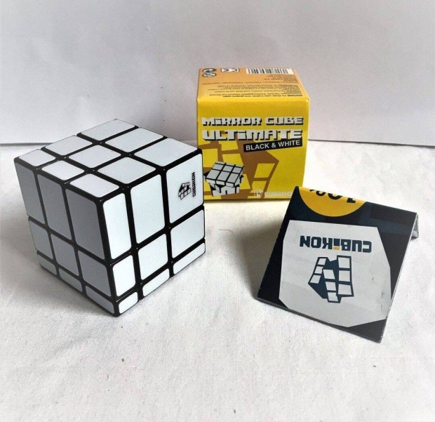 Cubikon Ultimate Black White Mirror versenykocka rubik jtk, kocka,j