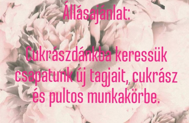 Cukrászdába keressük új kollégáinkat