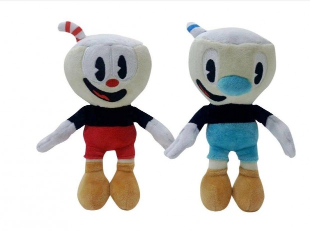 Cuphead Mugman plss szett 23 cm j Csszefej Bgrearc szmlval