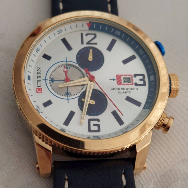 Curren Chronograph frfi quartz karra ezst szmlap