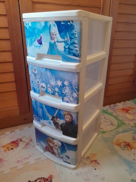 Curver Jégvarázs gurulós tároló doboz Jégvarázsos Frozen fiókos tároló