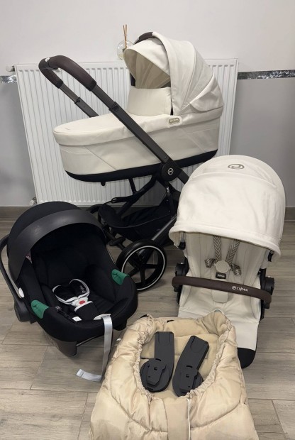 Cybex Balios S Lux Seashell bézs 3in1 babakocsi szett 