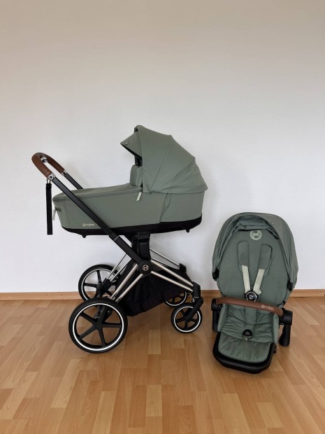 Cybex Priam 4 Babakocsi szett - Leaf Green huzatokkal