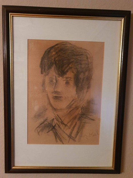 Cz�bel B�la graffit karc, szign�zott 