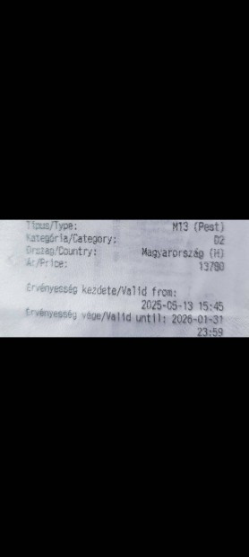 D2 Pest megyei éves autópályamatrica kisteher, busz, személyautóra