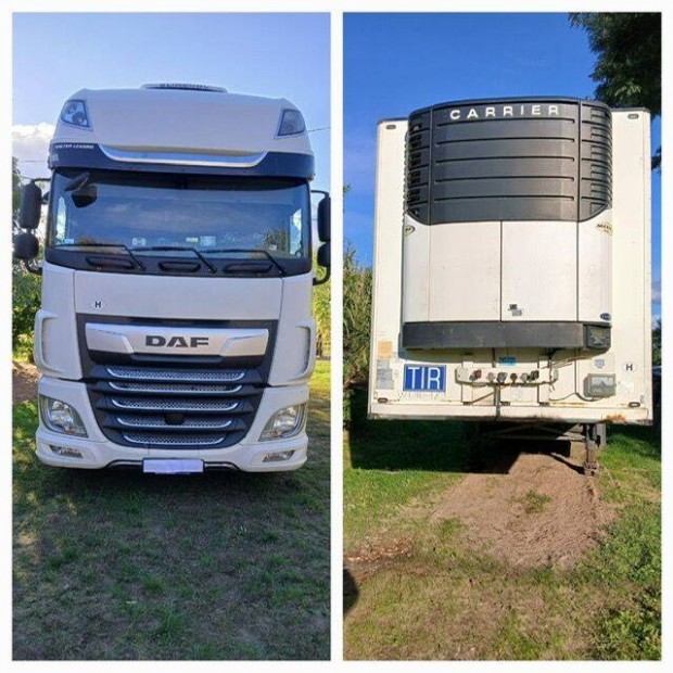 DAF nyerges vonatató és Schmitz hűtőpótkocsi egyben, vagy külön