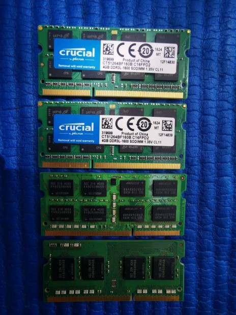 DD3 laptop memória 16GB (4x4GB)