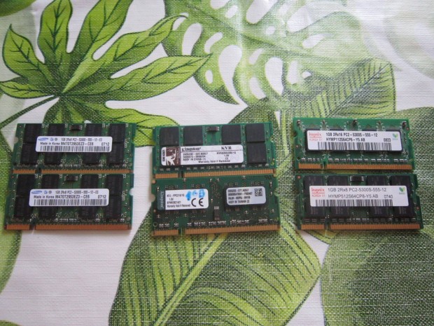 DDR2 Laptop RAM 6 darab egytt 1GB mind. Gpekben mkdtek * MPL aut