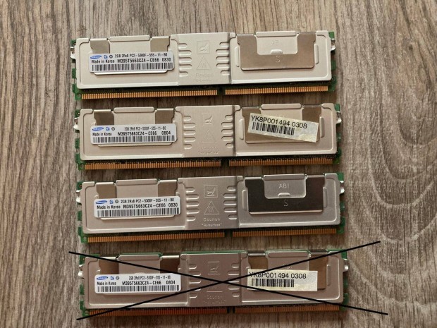 DDR2 PC2-5300F 667Mhz memria 2GB elad