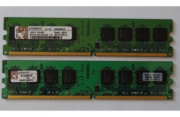 DDR2- 2x1GB memória Kingston