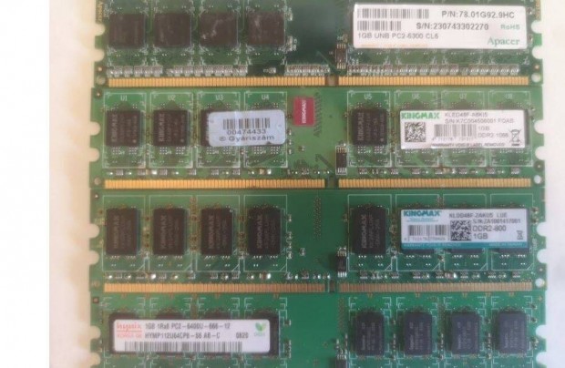 DDR2 memória 4X1Gb