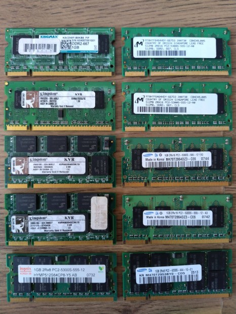 DDR2 notebook laptop memrik (10db)