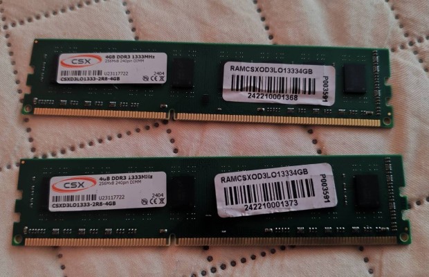 DDR3 1333mz 4x4gb memria elad,garancis!