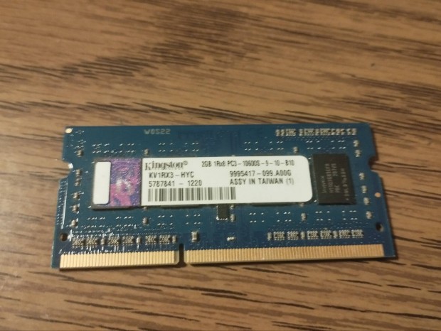 DDR3 2GB Laptop memria, Kingston 