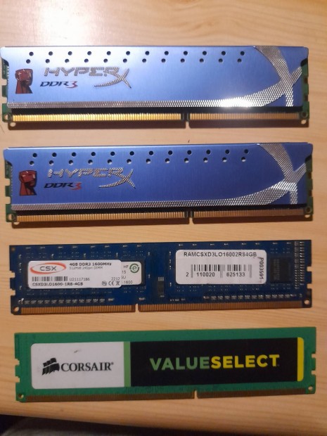 DDR3 RAM elad. Tbb darab.2gb, 4gb