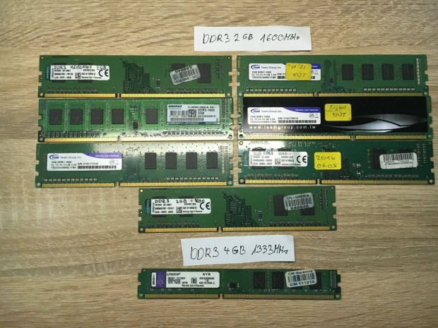 DDR3 Ramok 1GB, 2GB