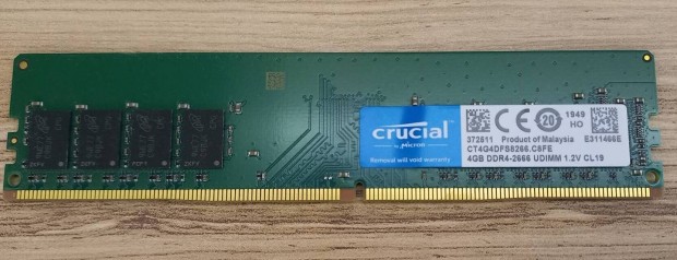 DDR4 2666 4 GB Crucial pc memria elad