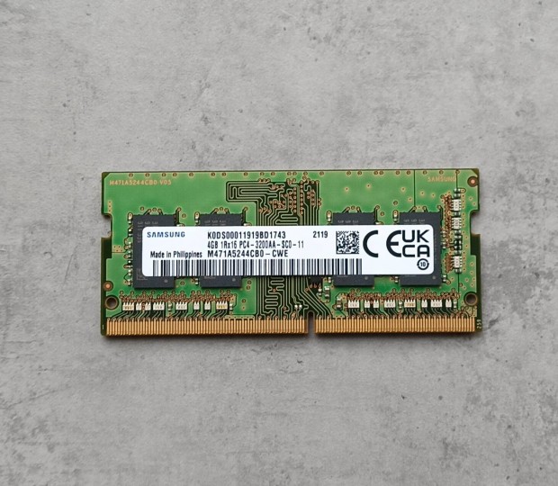 DDR4 4 GB 3200 mhz Samsung notebook laptop ram memria