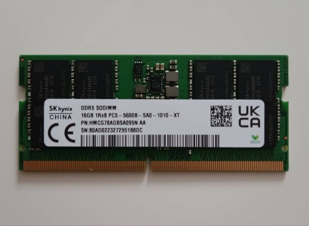 DDR5 16 GB 5600mhz notebook ram Skhynix jszer