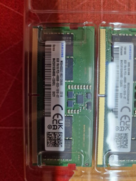 DDR5 RAM/memria, 2 db 8 GB Samsung 1Rx16 PC5-4800B