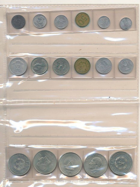 DDR 17 érméből álló kis tétel