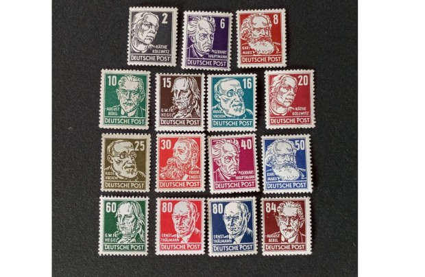 DDR NDK postatiszta forgalmi sor Mi.327-341
