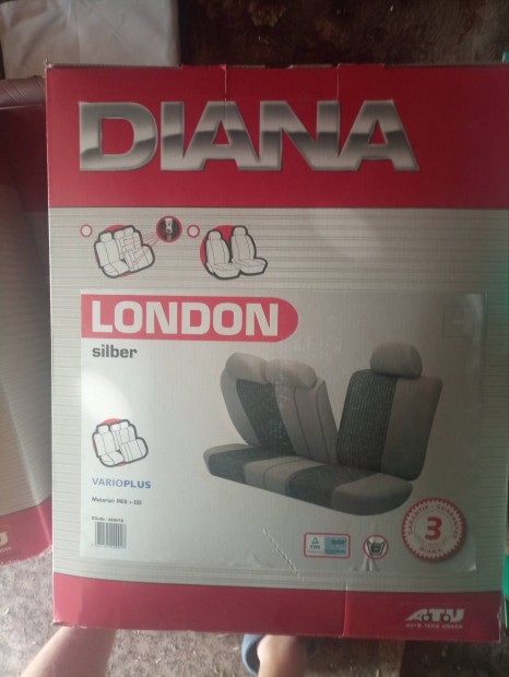 DIANA London - Hátsó üléshuzat szett, ezüst színben