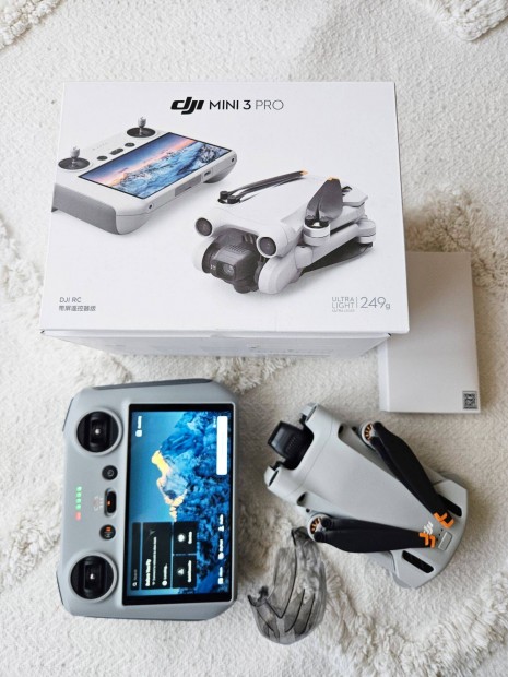 DJI Mini 3 Pro RC drn garancia , kijelzs tv 4K akadlykerls