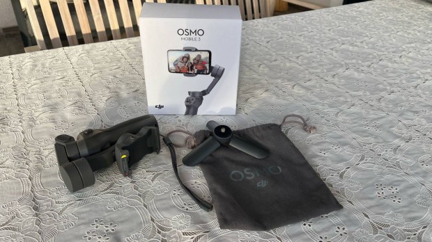 DJI Osmo Mobile 3 gimbal keveset használt, dobozos, szuper állapotba