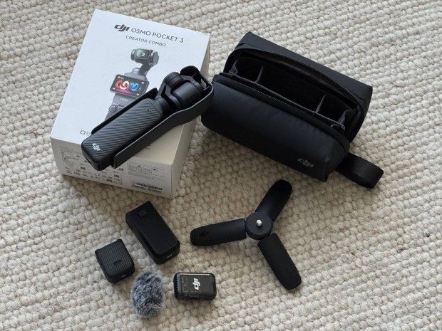 DJI Osmo Pocket 3 Creator Combo (új állapot, gari: 2026/12)