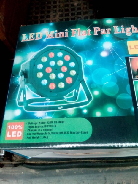 DMX Party Lmpa Disco Fny 18 LED RGB Ingyen Posta