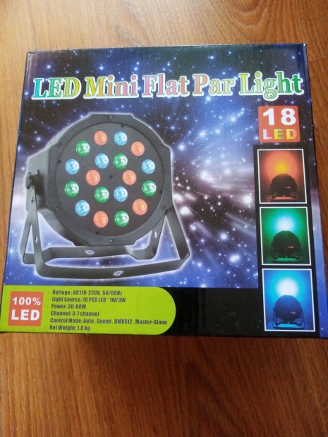 DMX Party Lámpa Disco Fény 18 LED RGB Ingyen Posta