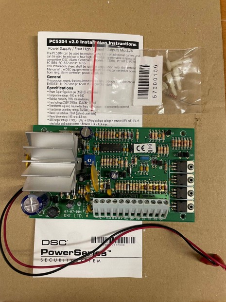 DSC PC5204 segédtáp és Pgm modul