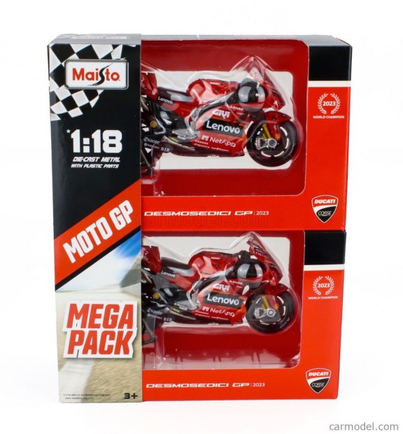 DUCATI SET 2X DESMOSEDICI GP23 TEAM LENOVO N 1 WORLD CHAMPION MOTOGP