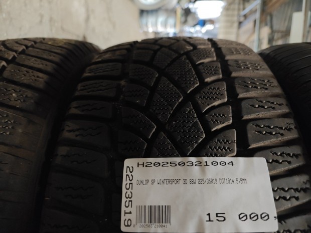 DUNLOP SP WINTERSPORT 3D 88W 225/35R19 DOT1914 5,5MM Használt