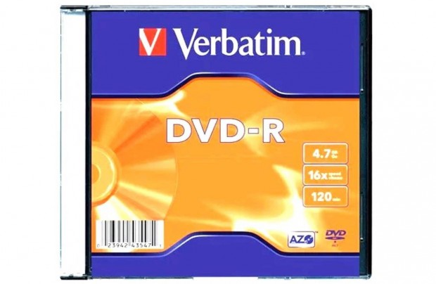 DVD-R lemez, 4,7 GB, vkony tokban, j bontatlan / csak szemlyesen