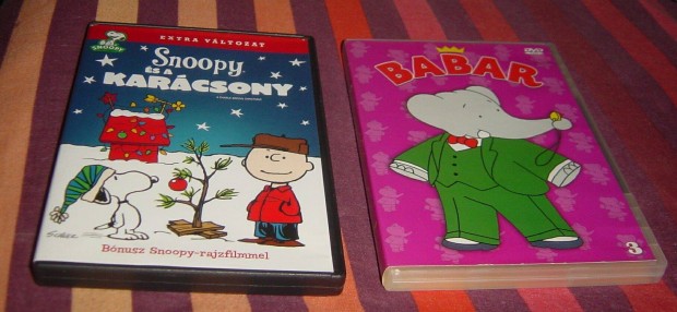 DVD - Babar 3. / Snoopy s a karcsony (2 db) - vinyl