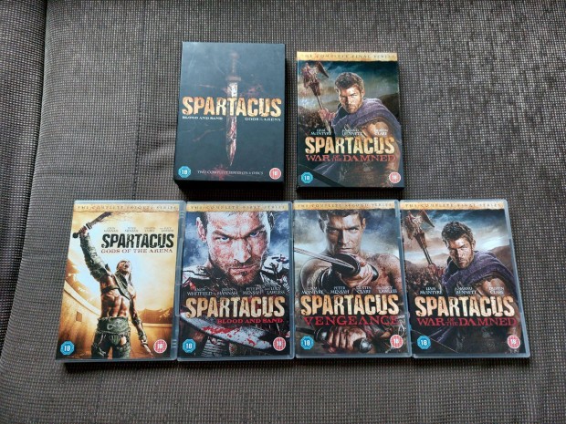 DVD csomag, Spartacus, teljes sorozat, kedvez r, 4 vad