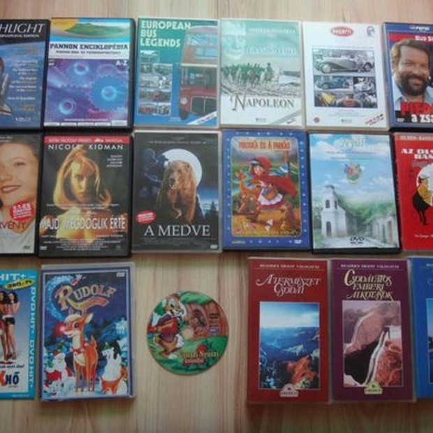 DVD s VHS kazetta csomag elad